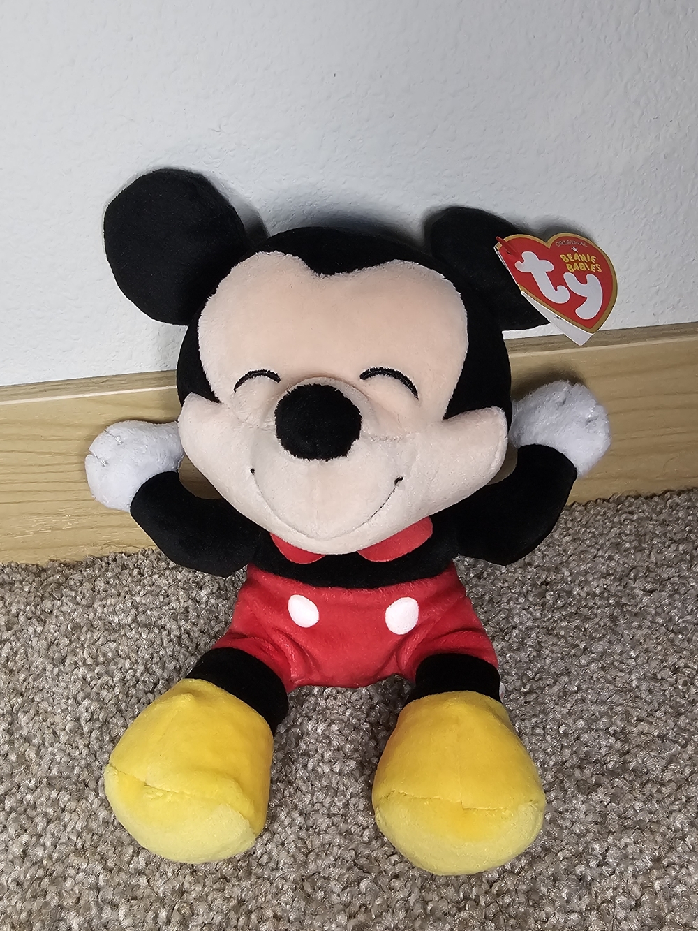 Ty Mickey Mouse Plush - Black, Red, Yellow